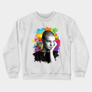 Sinéad O'Connor - Splash Color Fun Design Crewneck Sweatshirt
